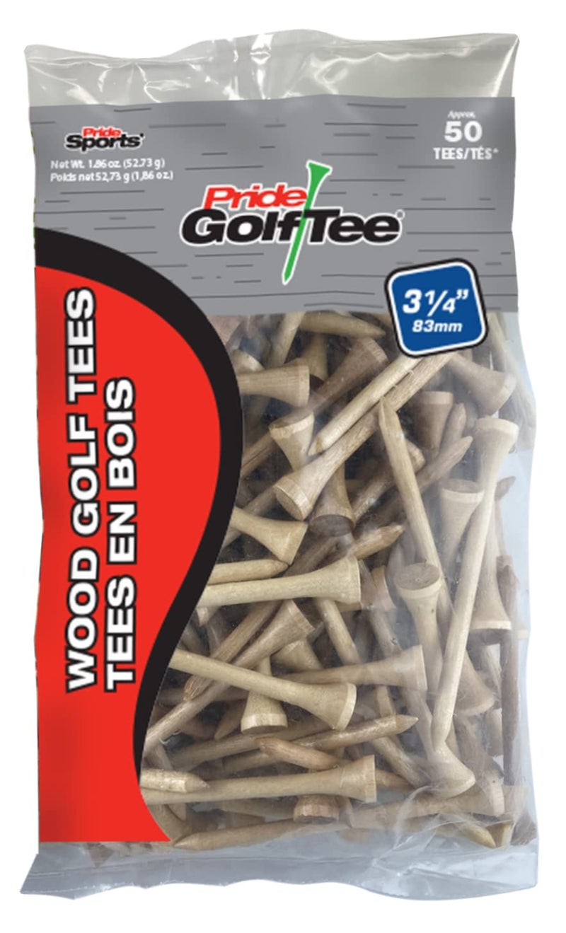 Pride Golf Tee Unisex Adult 50 Count Tees, Natural, 50 Count US - Image 1
